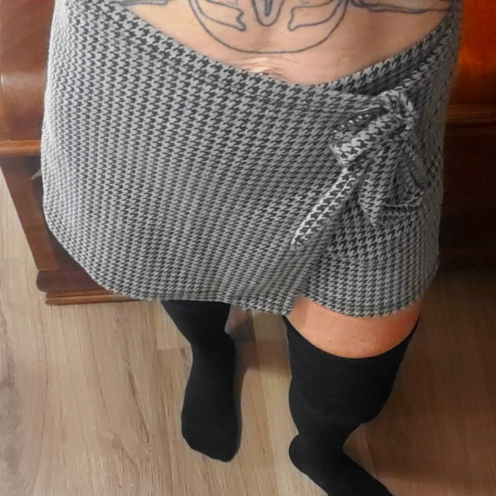 Houndstooth skort